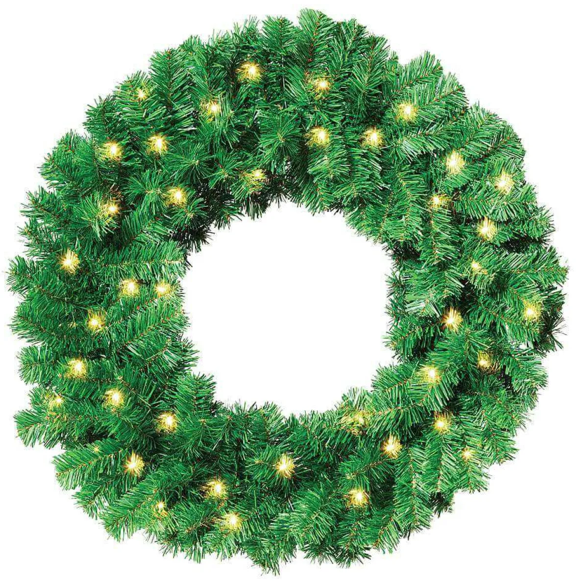 Couronne De Sapin Basic à LED, Ø 80 Cm 3D-DecoWoerner Online