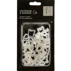 Crochet De Gouttière Pour Chaînes Lumineuses, 24 Pces-DecoWoerner