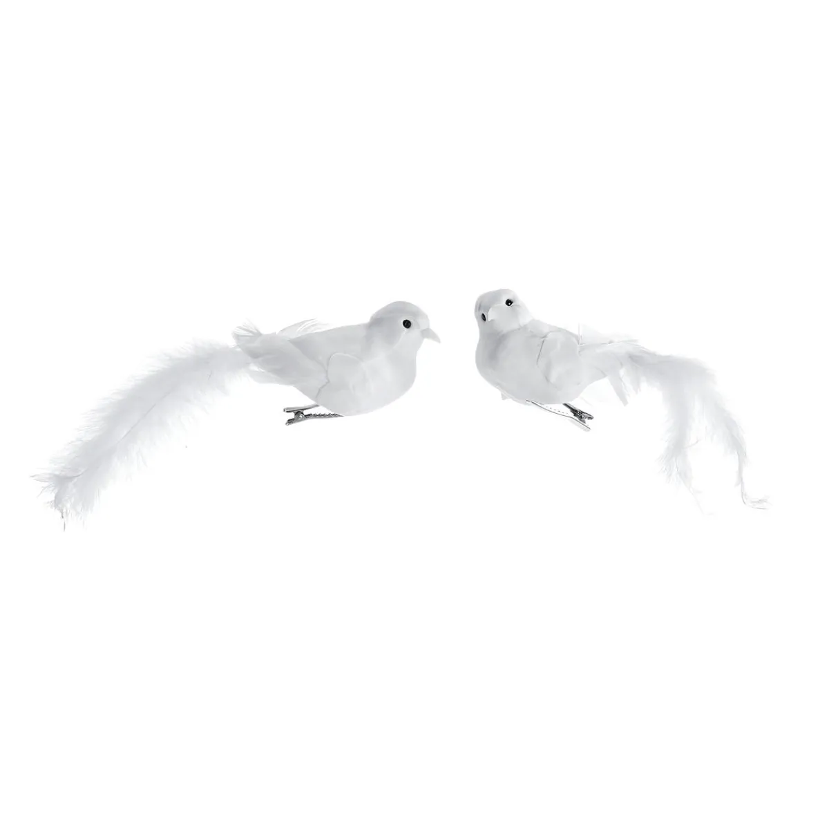 Déco Oiseau Set 2pcs. Avec Plumes Et Clip 4 X 20 Cm-DecoWoerner Outlet
