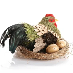 Déco Poule Sur Son Nid 23 Cm Ø, 16 Cm De Haut-DecoWoerner Clearance