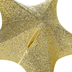 Déco étoile Pliante Glitter Gold Avec Fermeture éclair, 40 Cm-DecoWoerner Discount