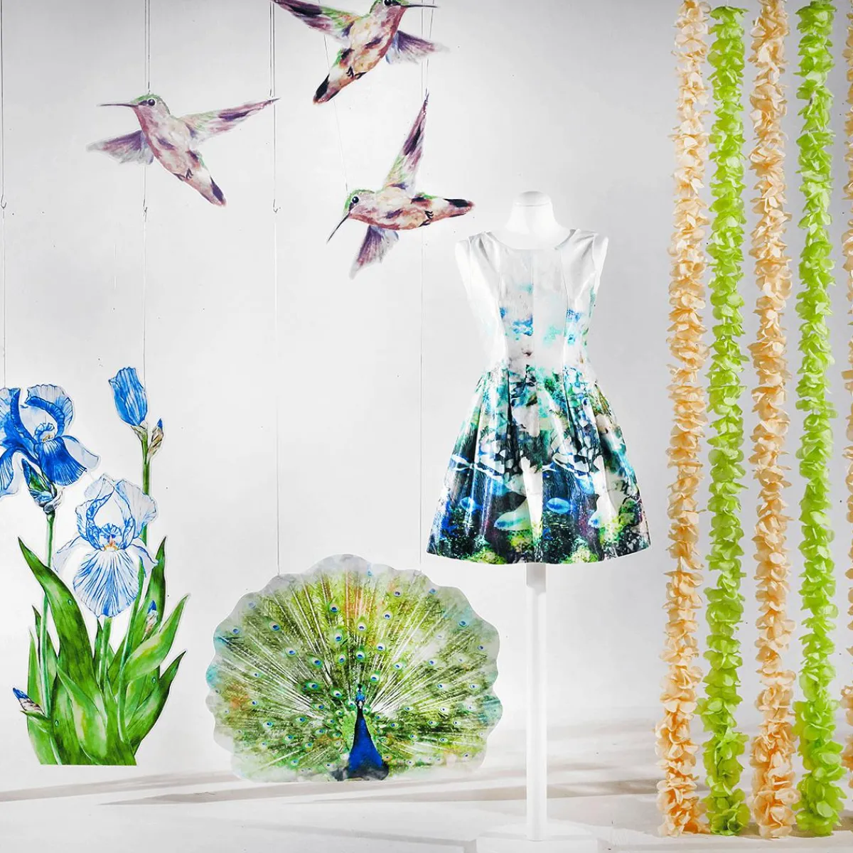 Décor à Suspendre "Iris" Haut. 110 Cm-DecoWoerner Clearance