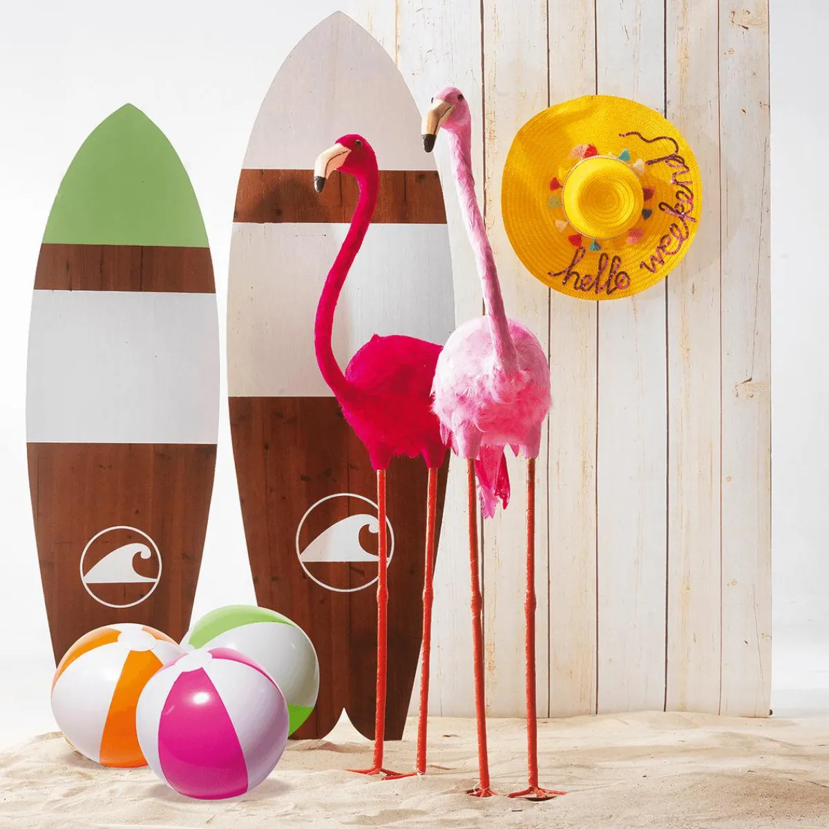 Décor En Bois "Planche De Surf" 130 X 40 Cm-DecoWoerner New