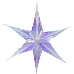 Décoration étoile Pliante En Plastique Irisé-DecoWoerner Online