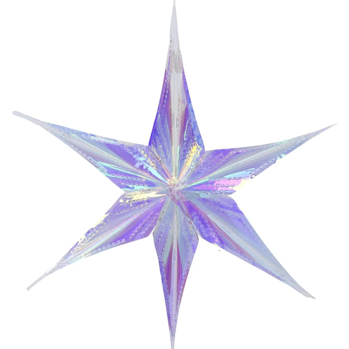 Décoration étoile Pliante En Plastique Irisé-DecoWoerner Online