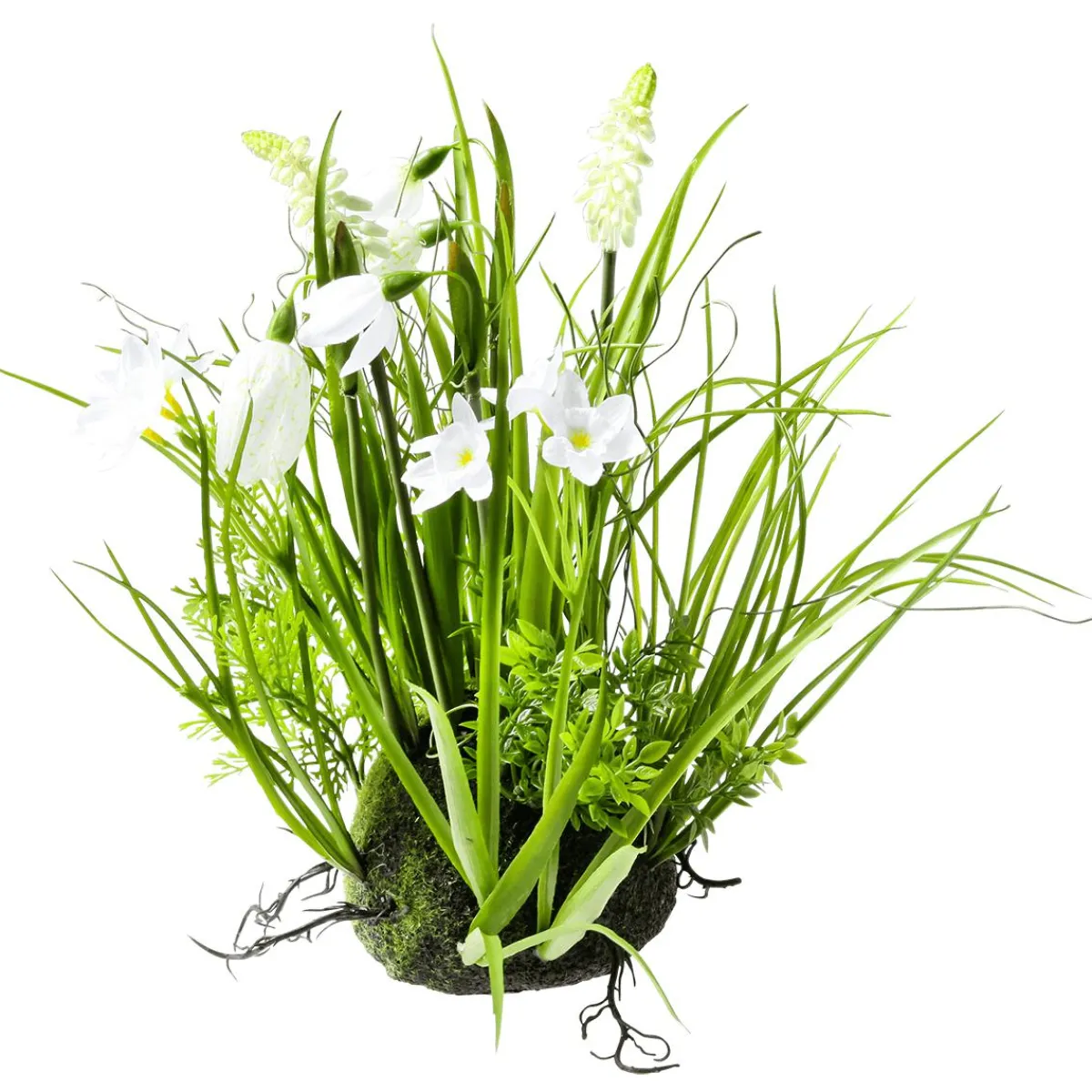Demi-sphère De Mousse Artificielle Avec Fleurs Printanières, he, 30 Cm-DecoWoerner