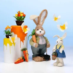 Deux Papillons Décoratifs Avec Clip, Jaunes, Ø 11-14 Cm-DecoWoerner Outlet