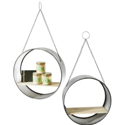 Etagère Suspendue En Métal 35 Cm Ø-DecoWoerner Clearance