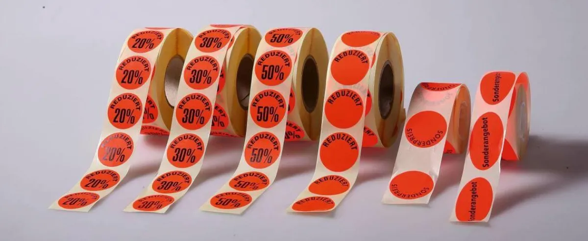Etiquettes Promotionnelles 20%, 1000 Pces-DecoWoerner Online