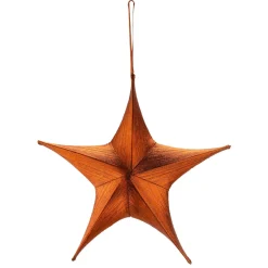 Etoile Décorative En Tissu Plié, Cuivre Métallisé, Avec Fermeture éclair-DecoWoerner Clearance