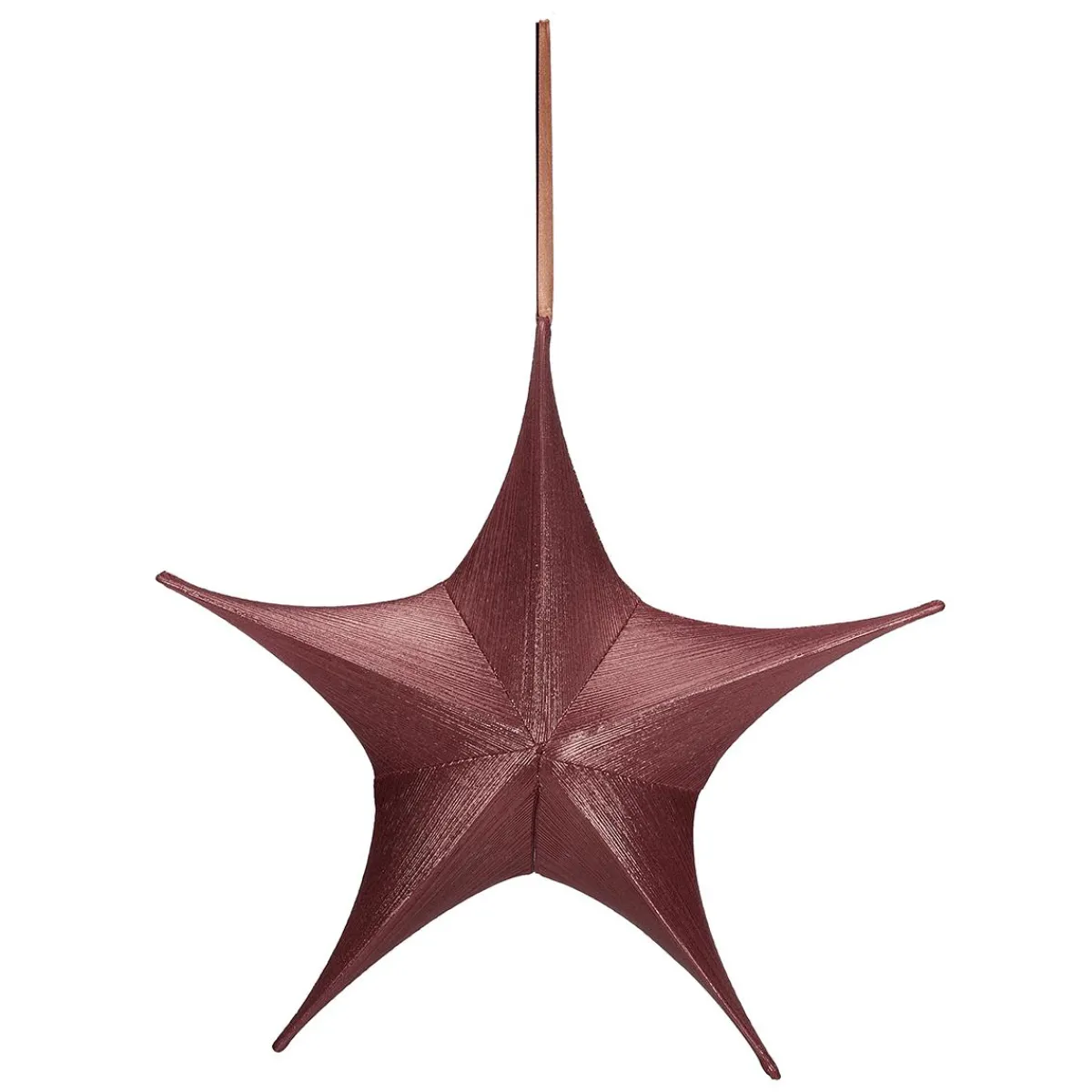 Etoile De Décoration Pliable En Tissu Bordeaux Rouge Avec Fermeture éclair, 40 Cm-DecoWoerner Hot