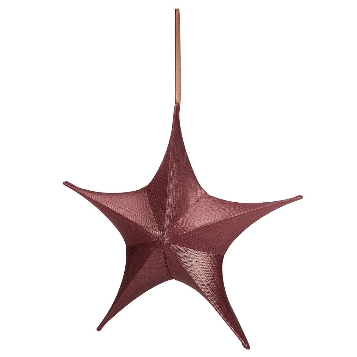Etoile De Décoration Pliable En Tissu Bordeaux Rouge Avec Fermeture éclair, 40 Cm-DecoWoerner Hot