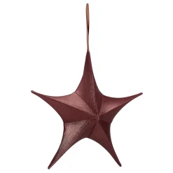 Etoile De Décoration Pliable En Tissu Bordeaux Rouge Avec Fermeture éclair, 40 Cm-DecoWoerner Hot