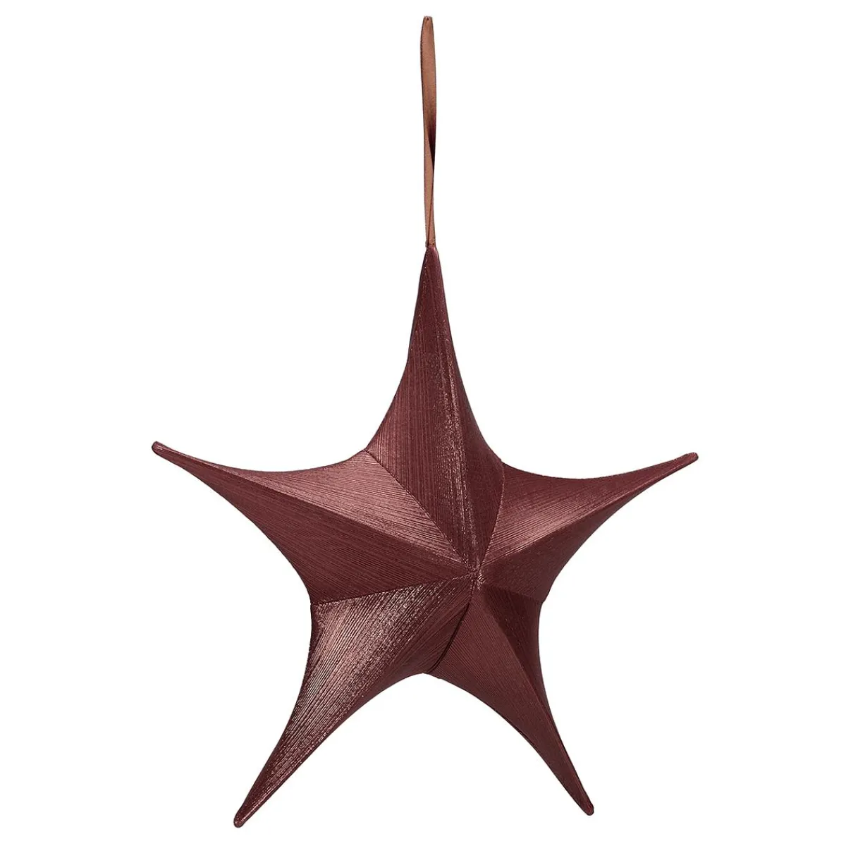Etoile De Décoration Pliable En Tissu Bordeaux Rouge Avec Fermeture éclair, 40 Cm-DecoWoerner Hot