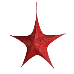 Etoile De Tissu Décoratif Pliable Glitter Avec Fermeture éclair, 40 Cm-DecoWoerner Best