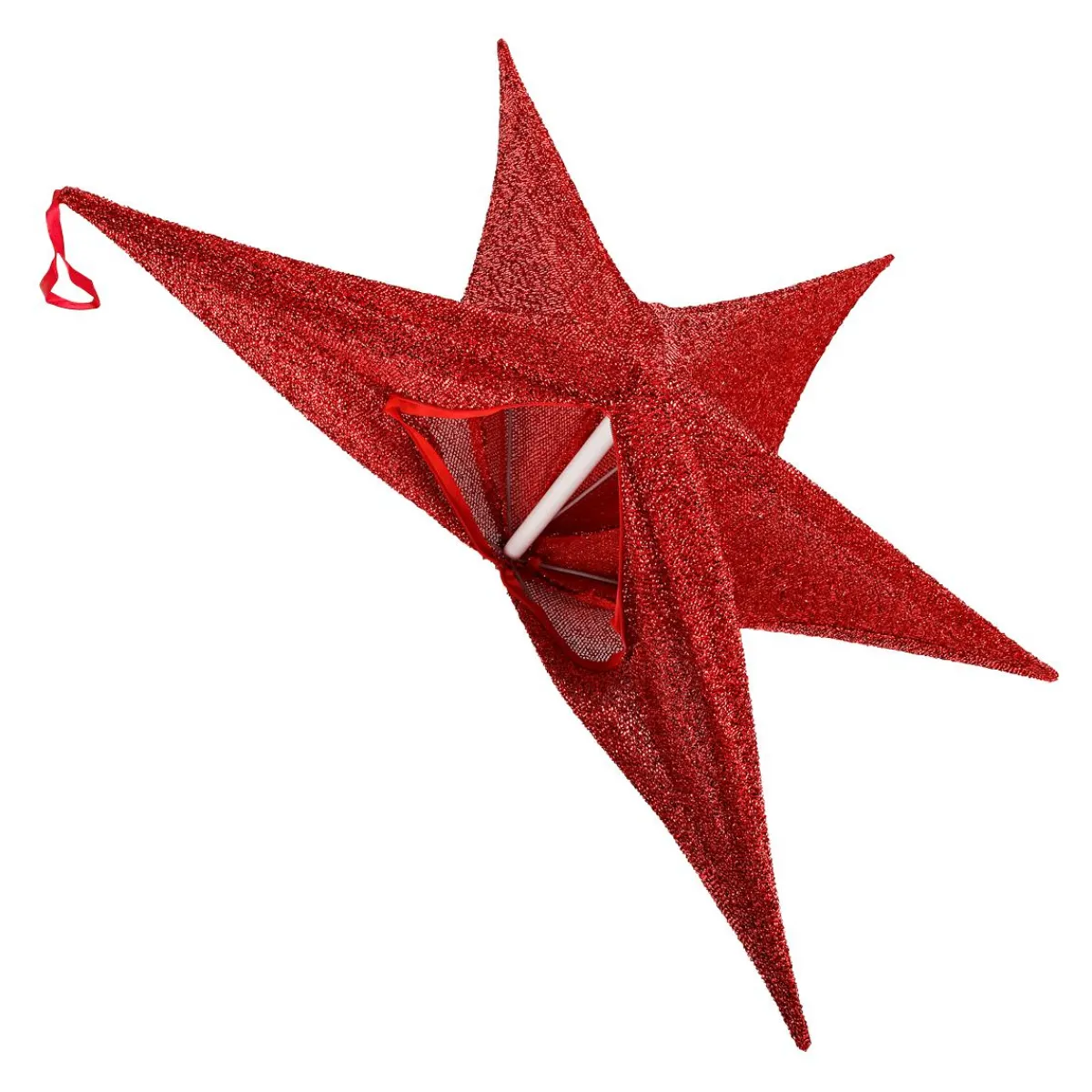 Etoile De Tissu Décoratif Pliable Glitter Avec Fermeture éclair, 40 Cm-DecoWoerner Best