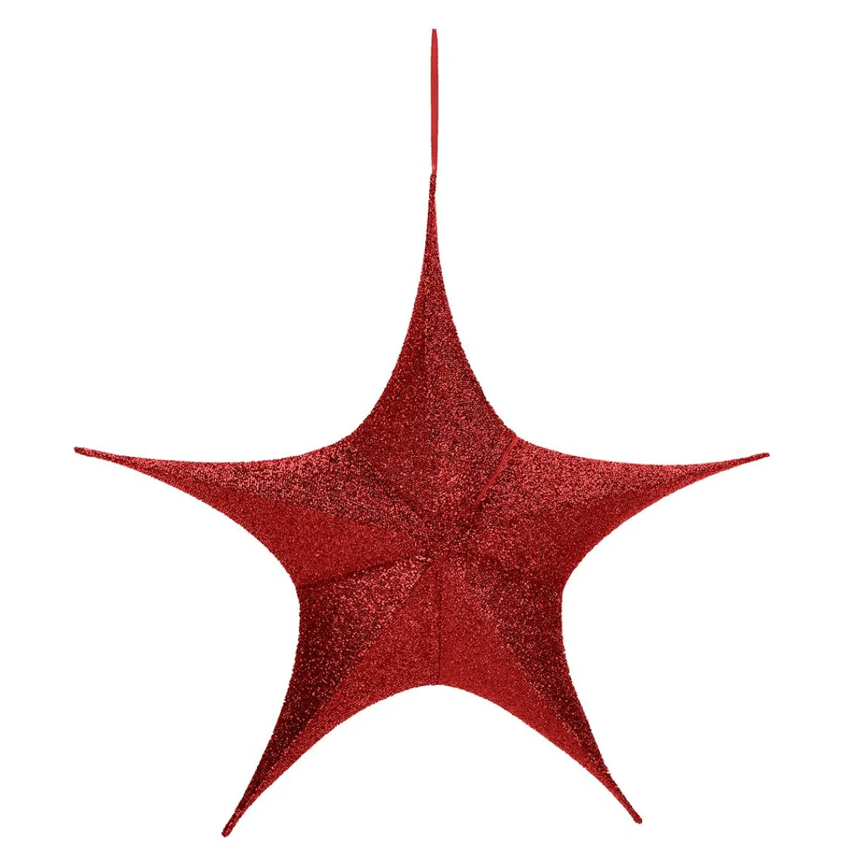Etoile De Tissu Décoratif Pliable Glitter Avec Fermeture éclair, 40 Cm-DecoWoerner Best