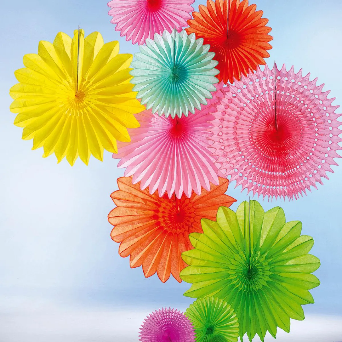 Eventail Déco Jaune Ø 30 Cm-DecoWoerner Hot