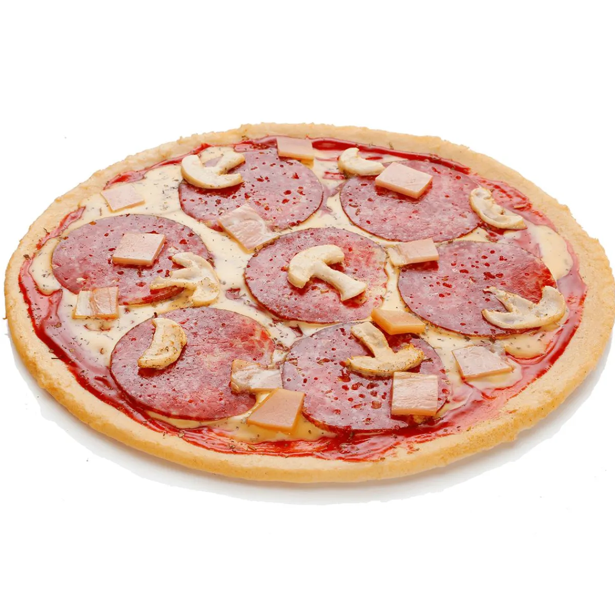 Fausse Pizza Speciale Avec Salami, Jambon Et Champignons Faux Aliments 25 Cm Ø-DecoWoerner New
