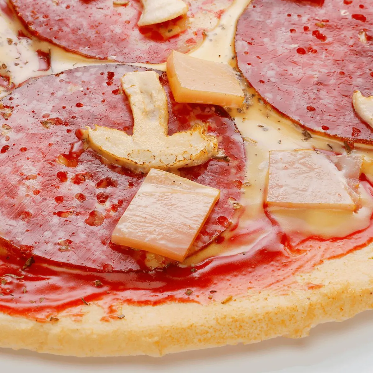 Fausse Pizza Speciale Avec Salami, Jambon Et Champignons Faux Aliments 25 Cm Ø-DecoWoerner New