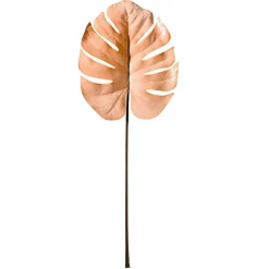 Feuille De Monstera Artificielle 90 Cm Crème-DecoWoerner