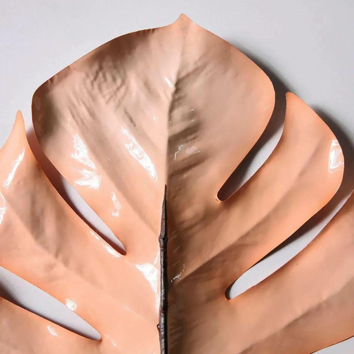 Feuille De Monstera Artificielle 90 Cm Crème-DecoWoerner