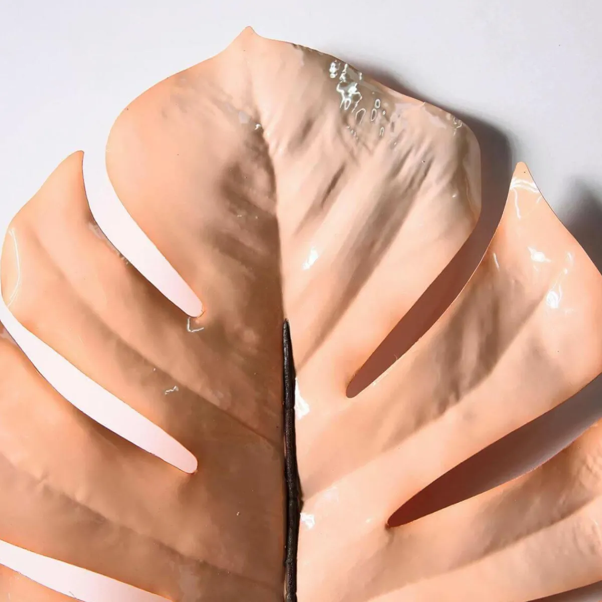 Feuille De Monstera Artificielle 90 Cm Crème-DecoWoerner