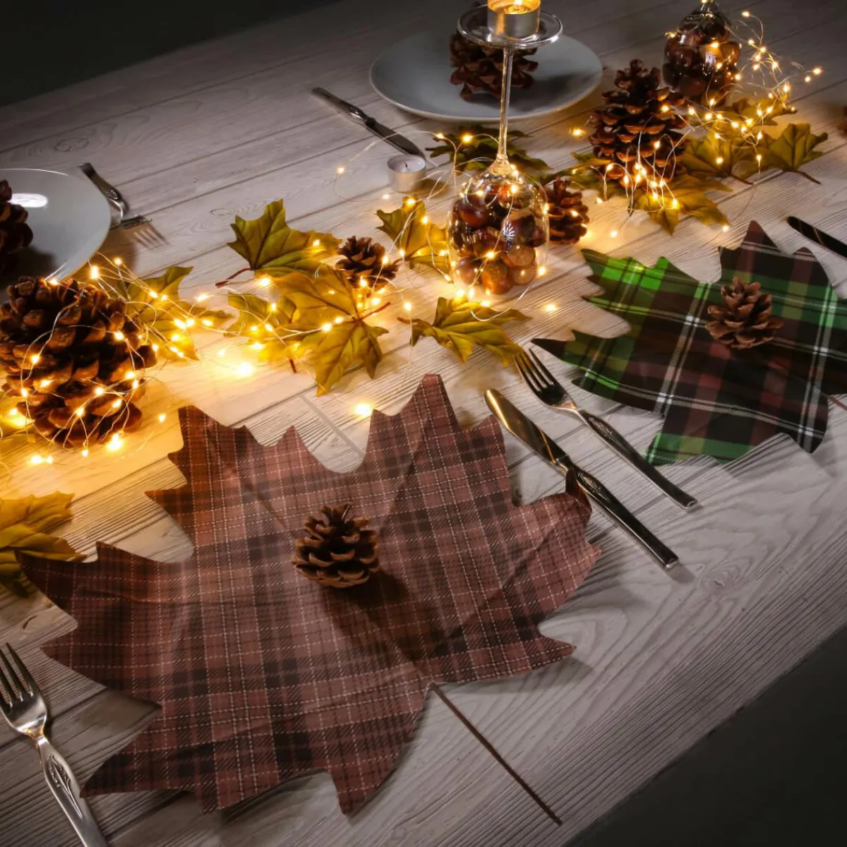 Feuilles D'automne 40/45 Cm, 2 Pces-DecoWoerner Discount