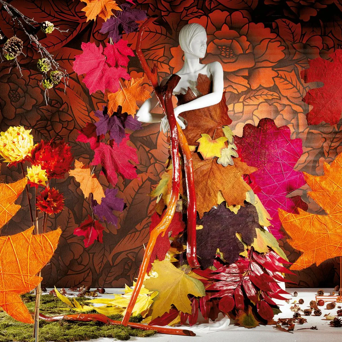 Feuilles D'automne Déco 50 Cm, 4 Pces-DecoWoerner Best