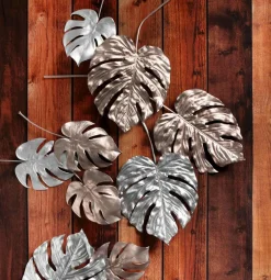 Feuilles De Monstera Artificielle Rosé 37 Cm 5 Pces-DecoWoerner New