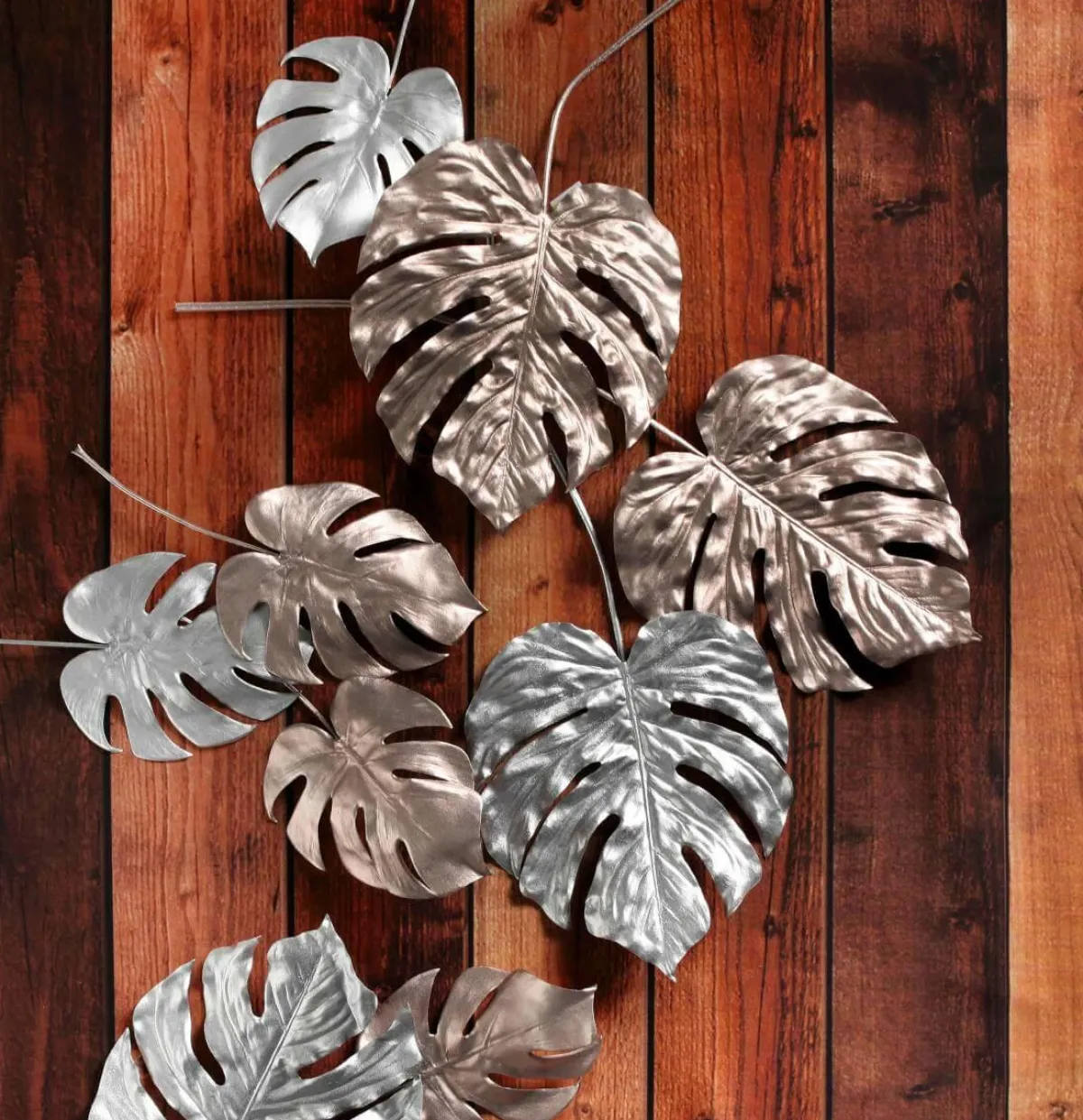 Feuilles De Monstera Artificielle Rosé 37 Cm 5 Pces-DecoWoerner New