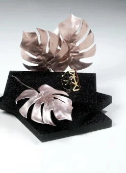 Feuilles De Monstera Artificielle Rosé 37 Cm 5 Pces-DecoWoerner New