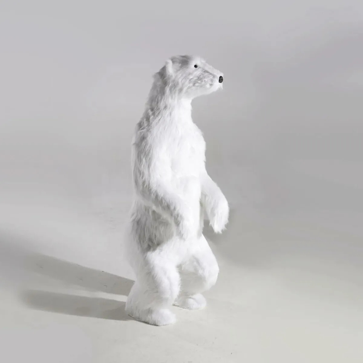 Figure Animale Grandeur Nature D'un Ours Polaire, Haut. 190 Cm-DecoWoerner New
