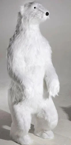 Figure Animale Grandeur Nature D'un Ours Polaire, Haut. 190 Cm-DecoWoerner New