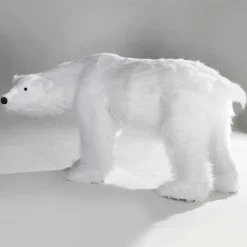 Figure Animale Grandeur Nature D'un Ours Polaire, Haut. 90cm-DecoWoerner New