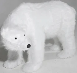 Figure Animale Grandeur Nature D'un Ours Polaire, Haut. 90cm-DecoWoerner New