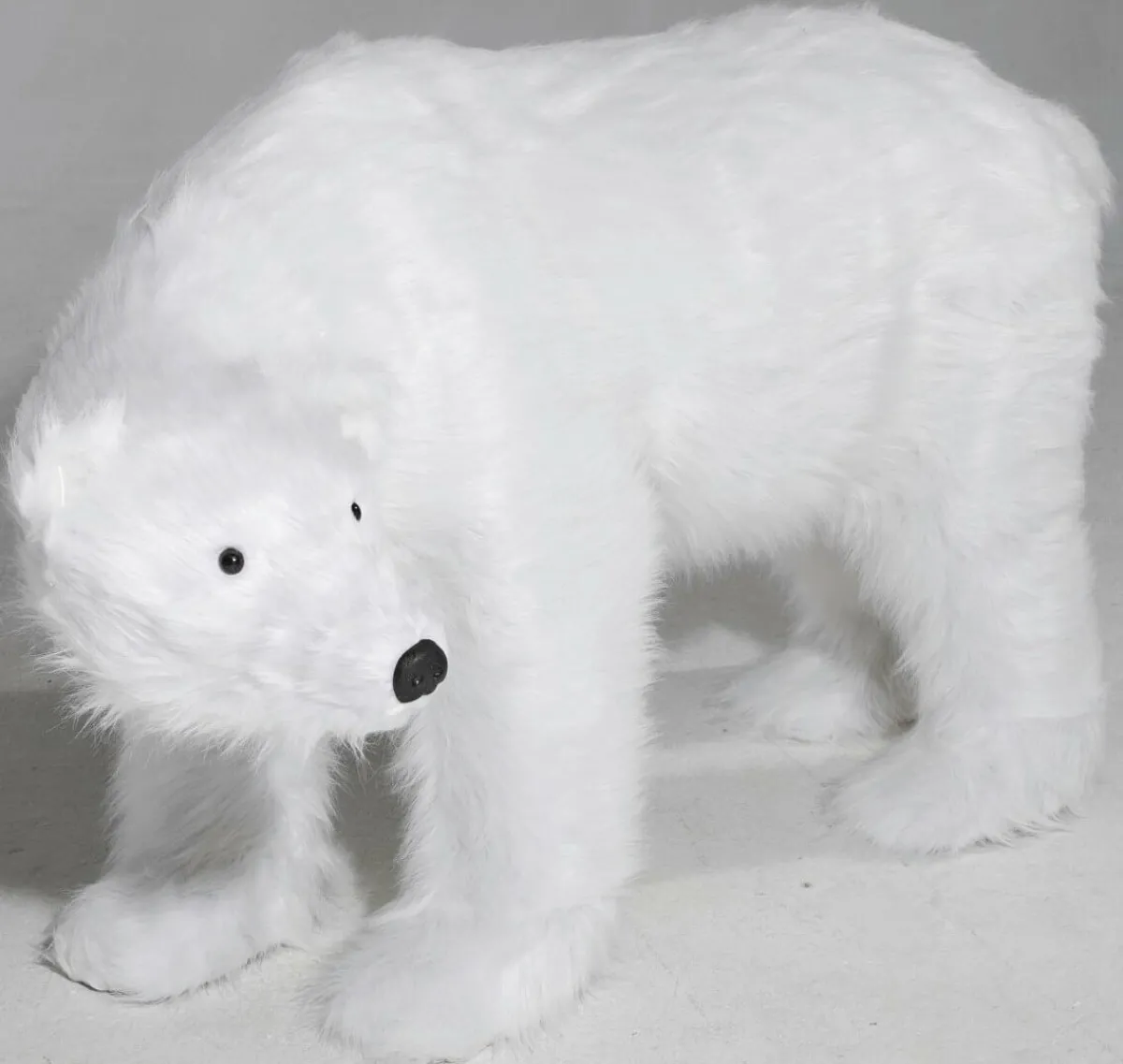 Figure Animale Grandeur Nature D'un Ours Polaire, Haut. 90cm-DecoWoerner New