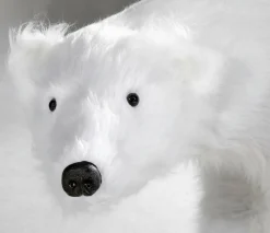 Figure Animale Grandeur Nature D'un Ours Polaire, Haut. 90cm-DecoWoerner New