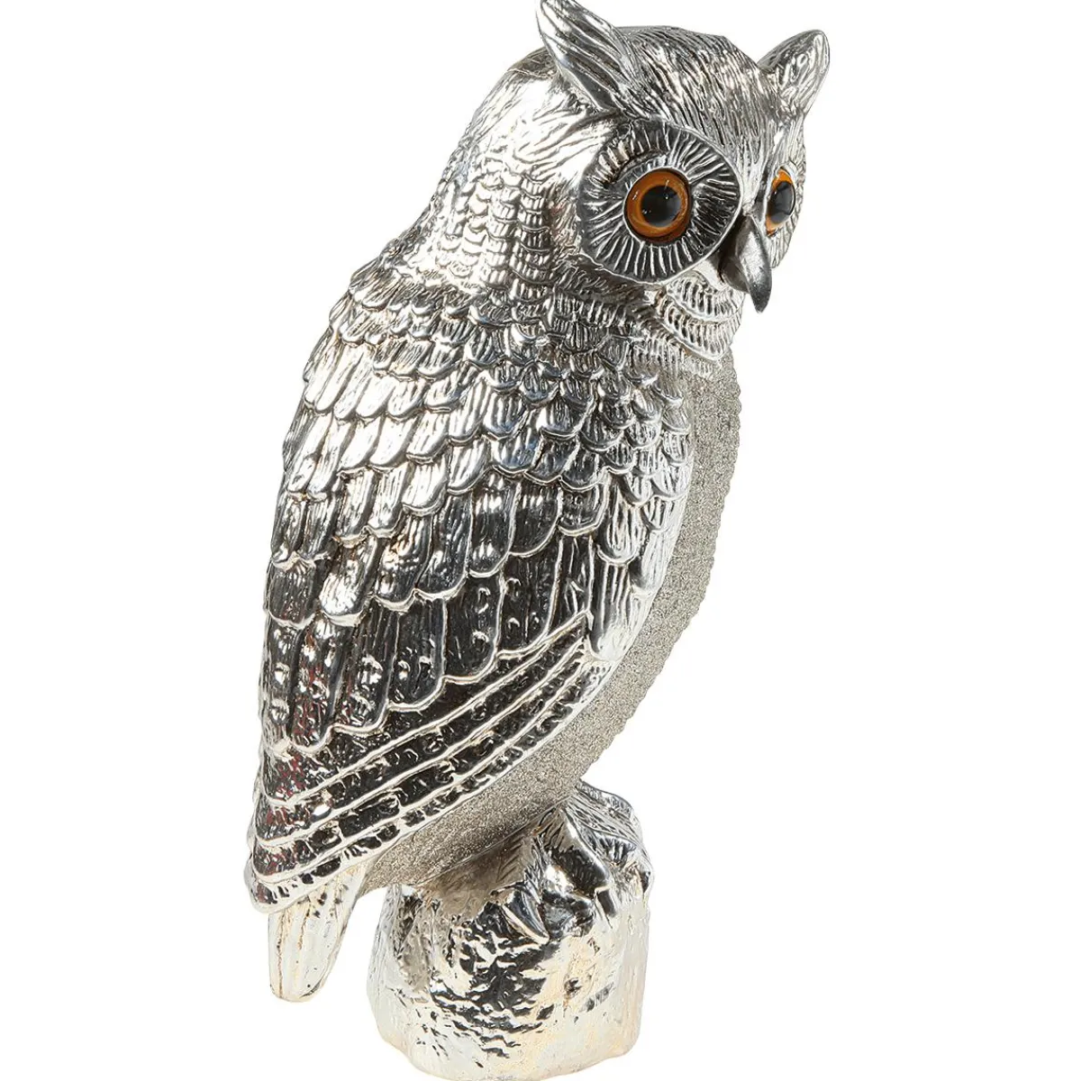 Figurine Déco Chouette 43 Cm Champagne-DecoWoerner