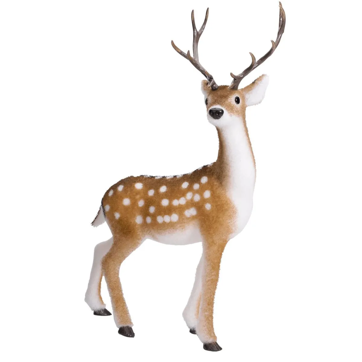 Figurine Décorative Cerf Animal Avec Bois 27 X 18 X 56 Cm-DecoWoerner Online
