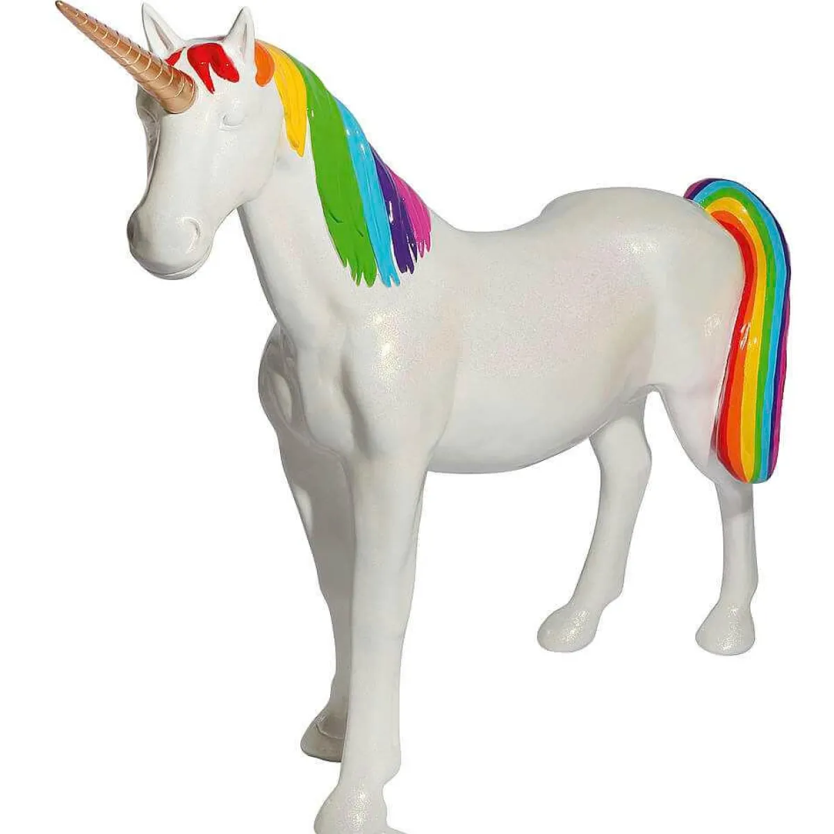 Figurine Licorne Arc-en-ciel, Long. 130 Cm-DecoWoerner Discount