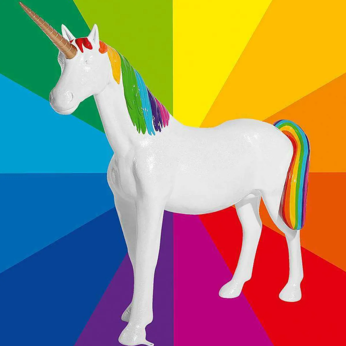 Figurine Licorne Arc-en-ciel Couleur Au Choix-DecoWoerner Outlet