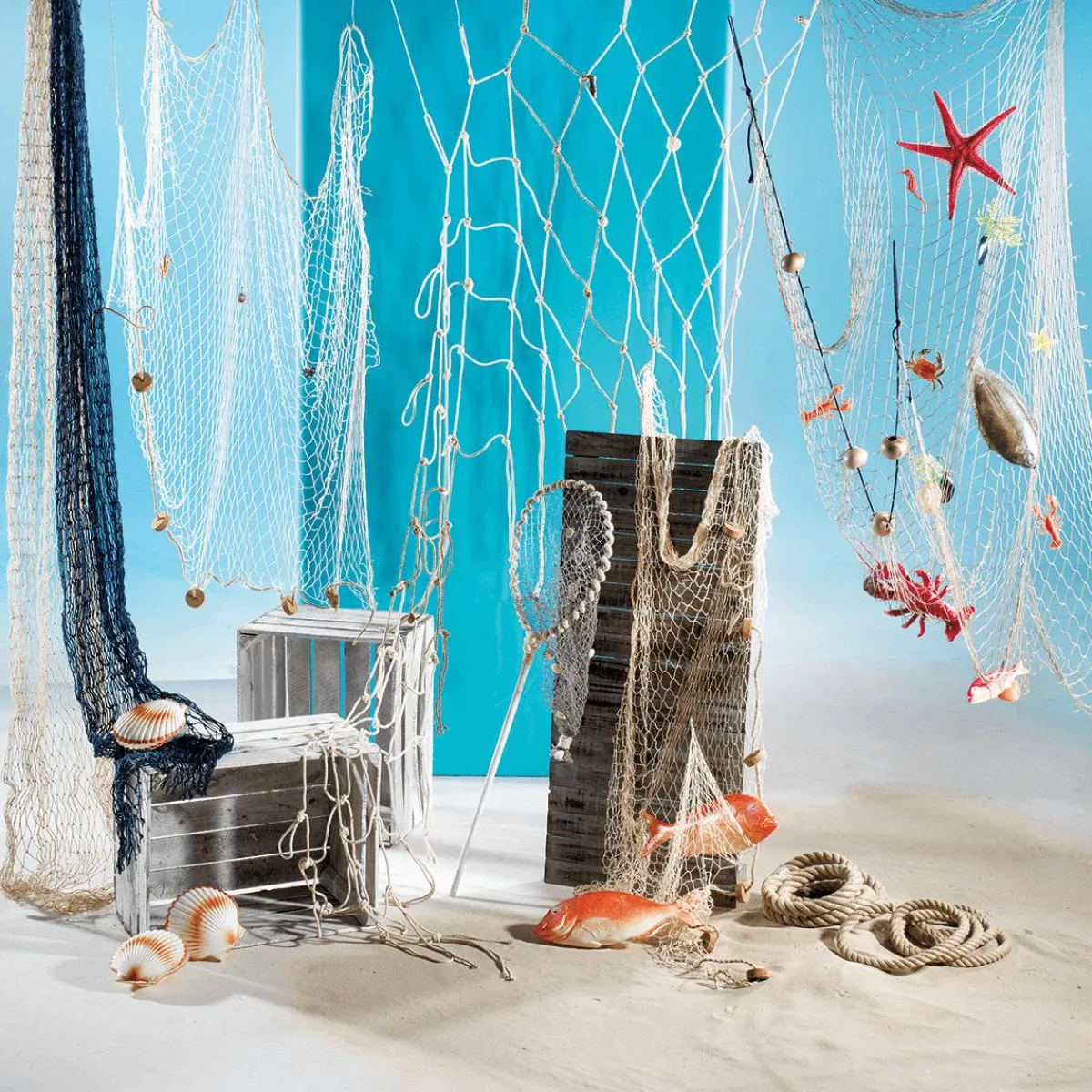 Filet De Pêche Déco 100 X 150 Cm-DecoWoerner Clearance