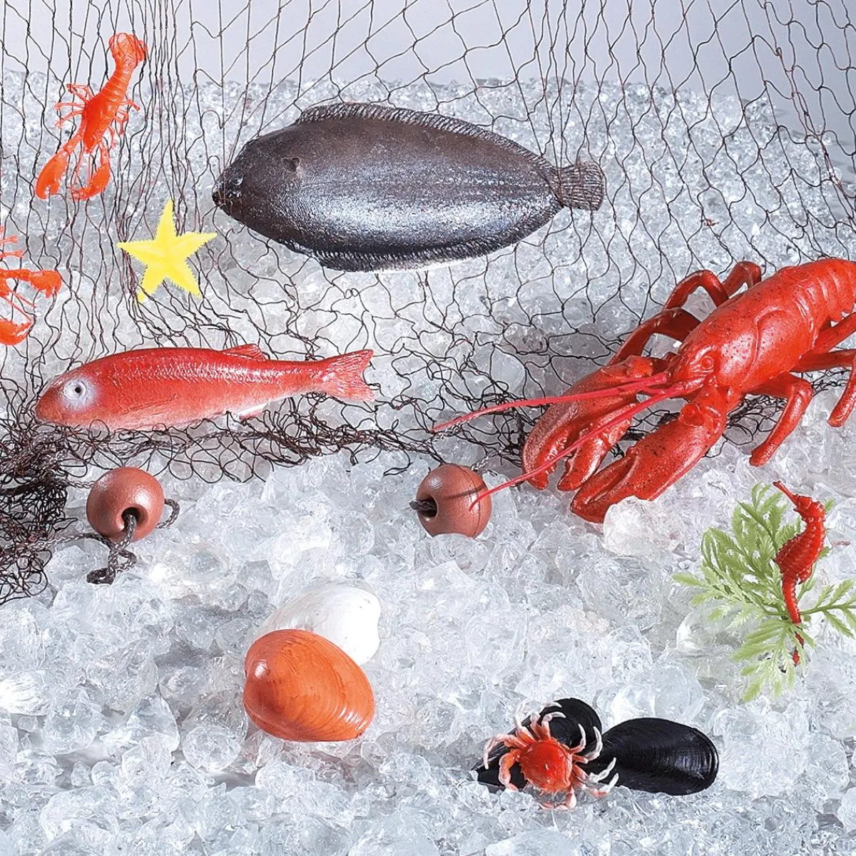 Filet De Pêche Maritime Avec Animaux Marins-DecoWoerner Sale