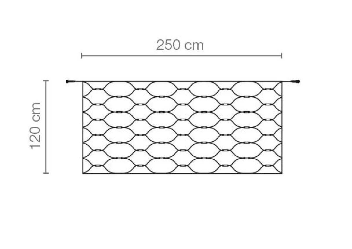 Filet Lumineux Professionnel à LED Système IP67, 200 LED, 250 X 120 Cm, Sans Cable-DecoWoerner Hot