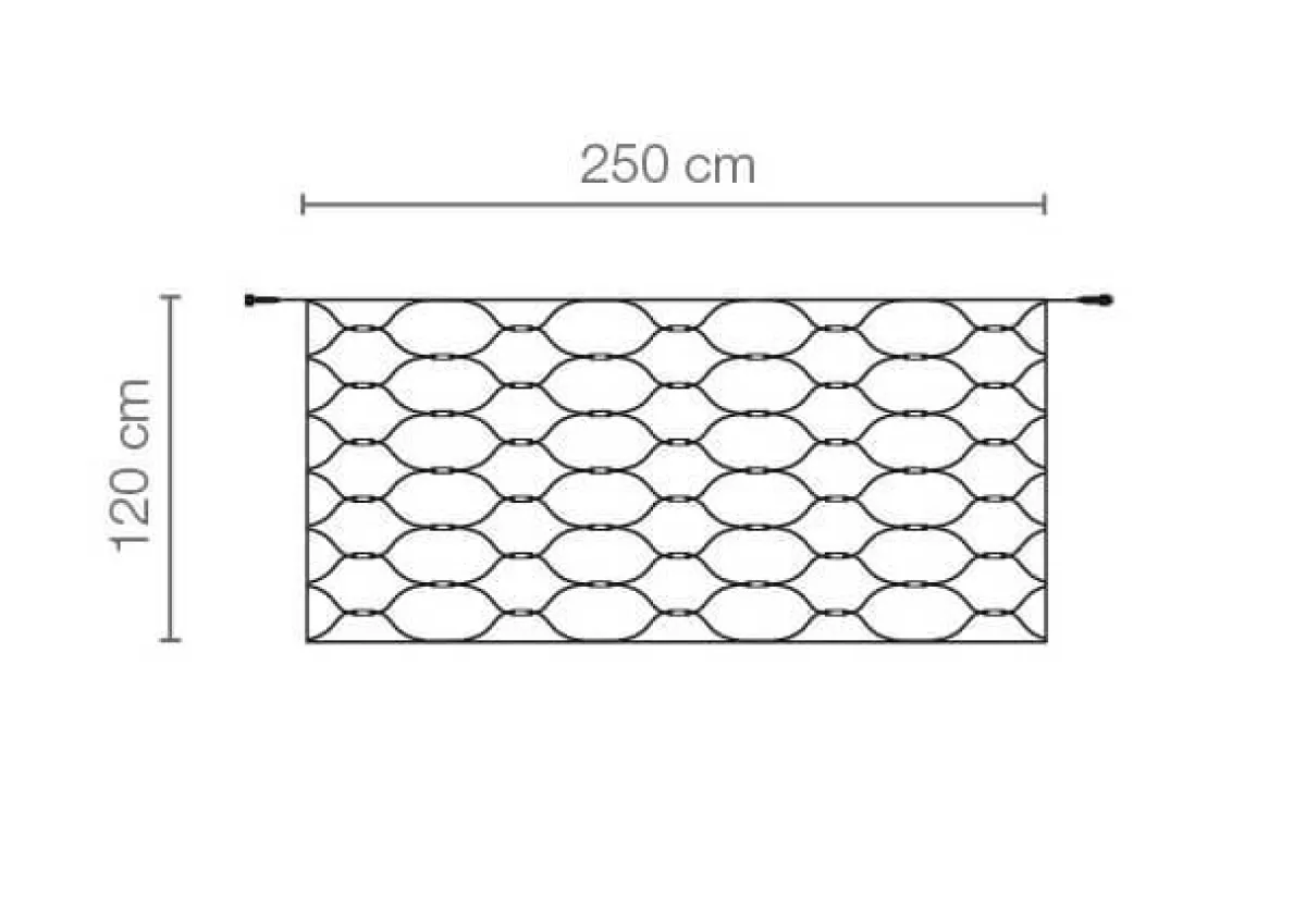 Filet Lumineux Professionnel à LED Système IP20, 200 LED, 250 X 120 Cm, Sans Cable-DecoWoerner Clearance