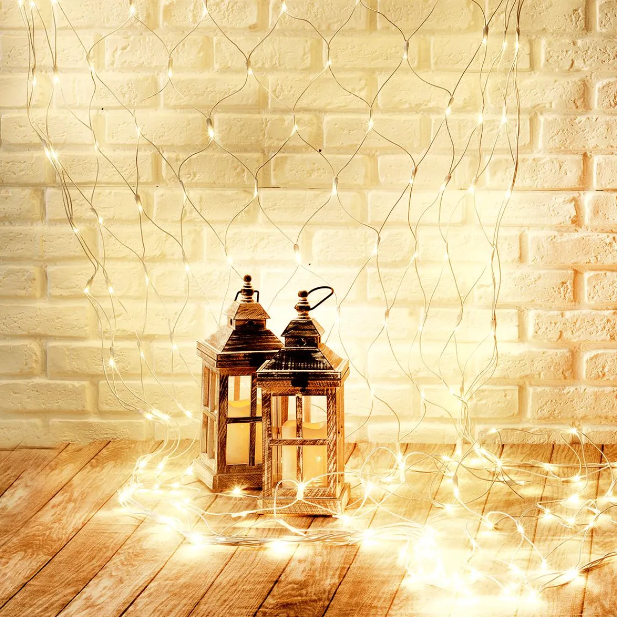 Filet Lumineux Professionnel à LED Système IP20, 300 LED, 200 X 200 Cm, Sans Cable-DecoWoerner Clearance