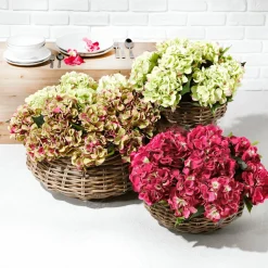Fleur Artificielle Hortensia Rosa/vert, 52 Cm-DecoWoerner