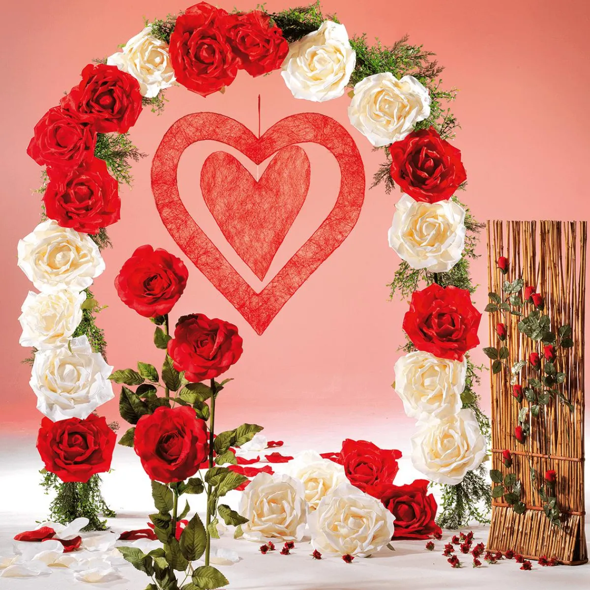 Fleur De Rose XL Artificielle, Ø 40 cm,-DecoWoerner New