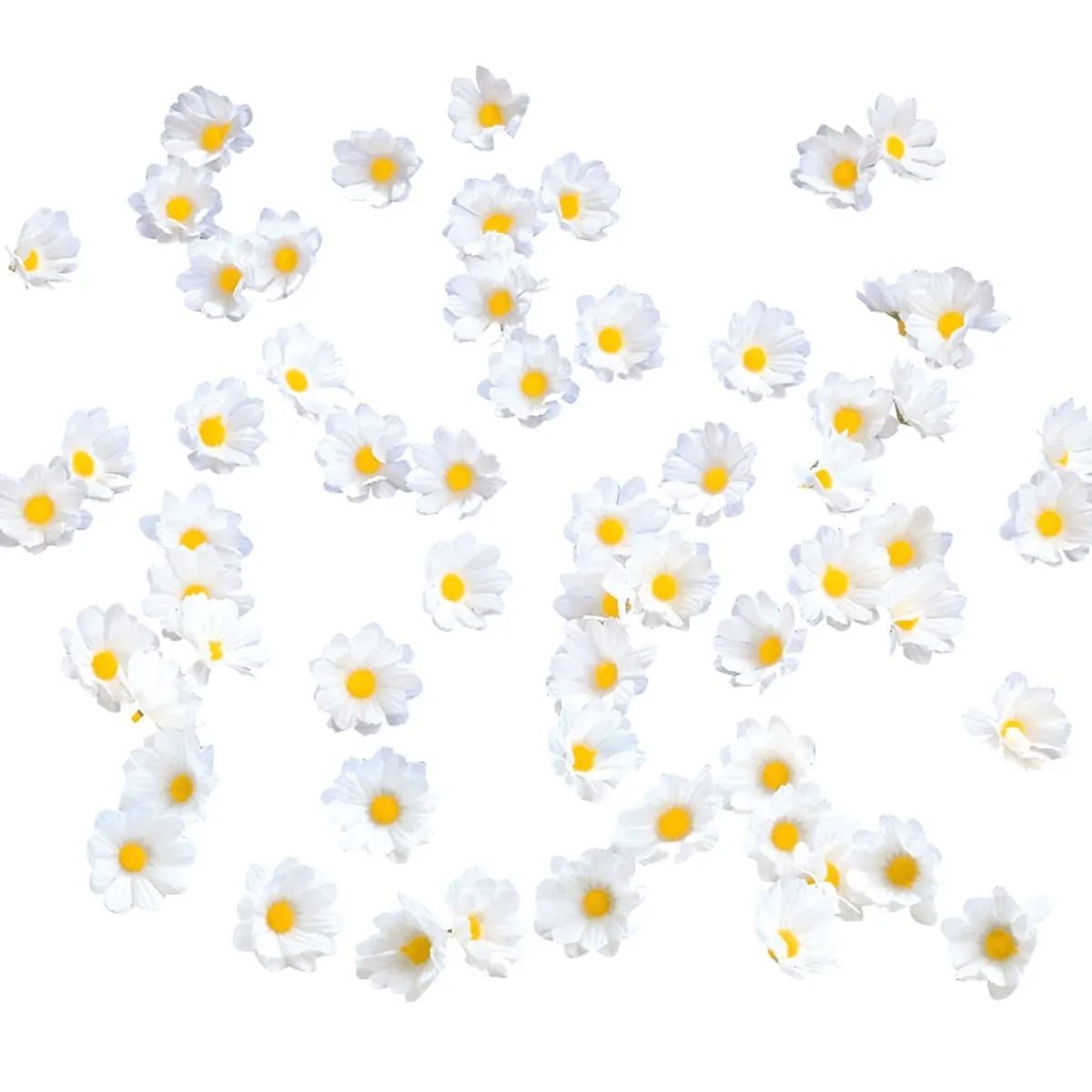 Fleurs Déco Marguerites, 72 Pces-DecoWoerner